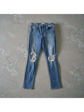LEVIS 721 High Rise Distressed Skinny Jeans Size 29